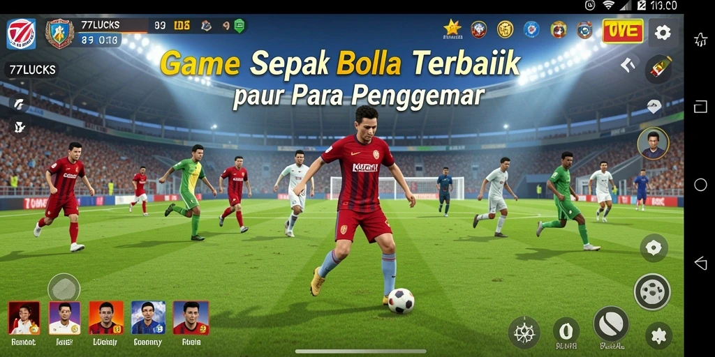 Gameplay menakjubkan dari 77LUCKS dalam pertandingan sepak bola.