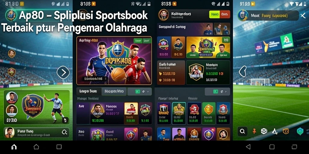Tampilan menarik dan mudah digunakan dari aplikasi Sportsbook 8180.