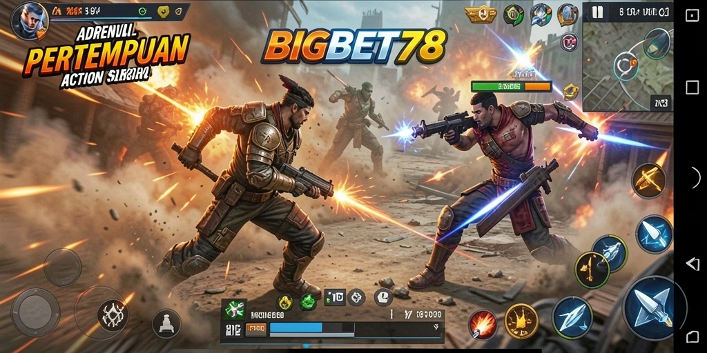 Gameplay seru di BIGBET78 dengan pertempuran yang intens.