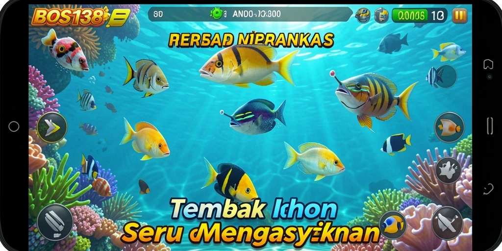Tampilan seru dari gameplay Tembak Ikan di BOS138.