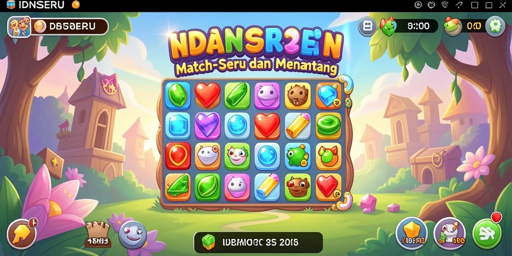 Gameplay seru IDNSERU yang penuh warna dan tantangan Match-3.