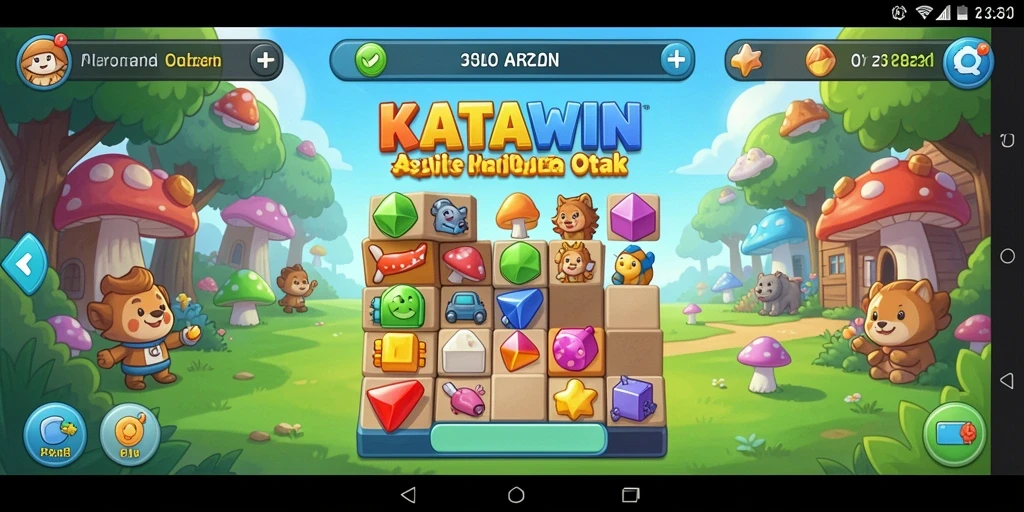 Screenshot utama KATAWIN menampilkan gameplay seru dalam menyelesaikan teka-teki.