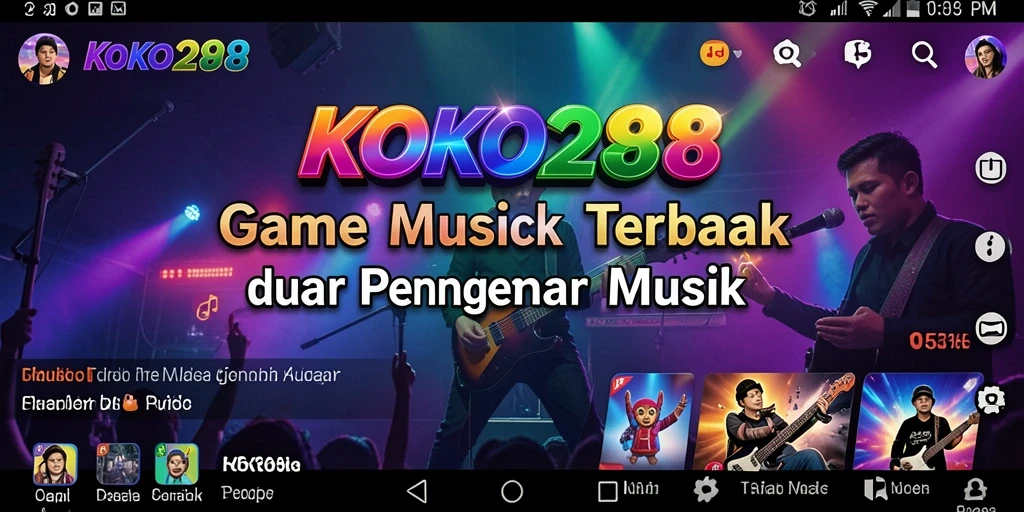 Gameplay KOKO288 yang menunjukkan pengalaman musik interaktif.