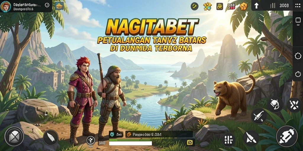 Screenshot gameplay NAGITABET yang menampilkan petualangan di dunia terbuka.