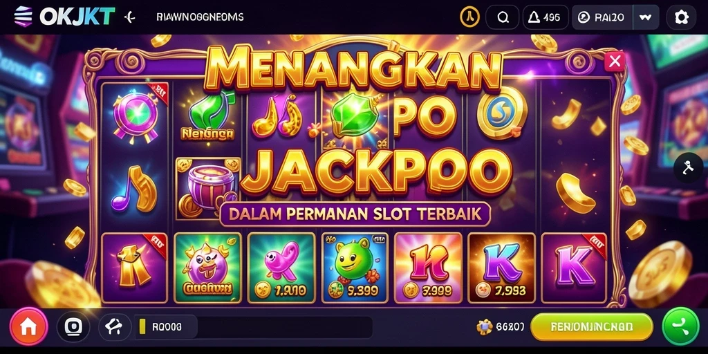 Gameplay menarik dari aplikasi Slot OKJKT dengan banyak pilihan tema.