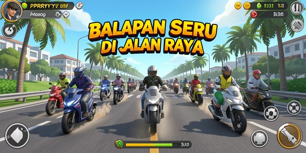 Screenshot gameplay <strong>PPRRYY</strong> dengan aksi balapan mendebarkan.