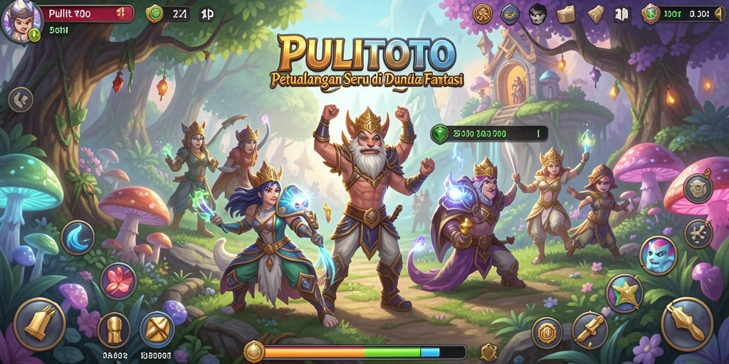 Screenshot gameplay PULITOTO menampilkan aksi pertempuran seru dan karakter yang menarik.