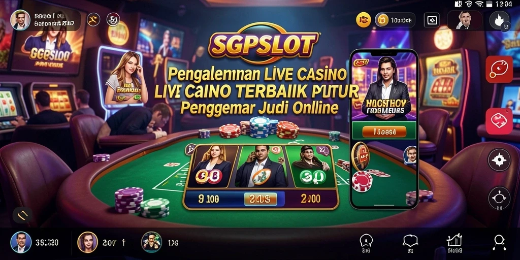 Tampilan menarik dari gameplay SGPSLOT di Live Casino dengan dealer langsung.
