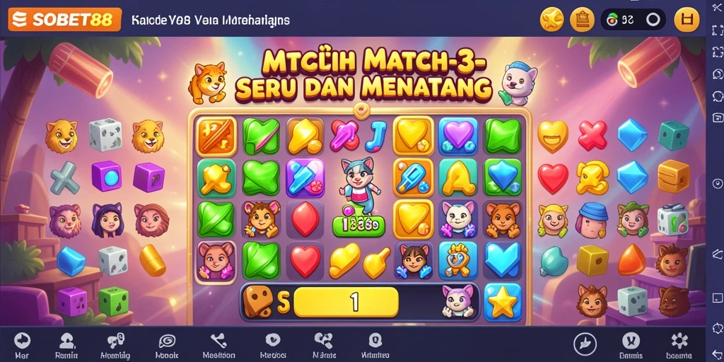 Tampilan gameplay SOBET88 yang menarik dan penuh warna.