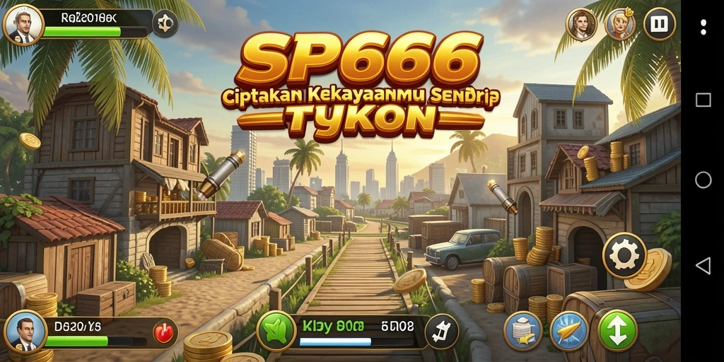 Screenshot gameplay SP666 menampilkan pengelolaan bisnis yang dinamis dan interaktif.