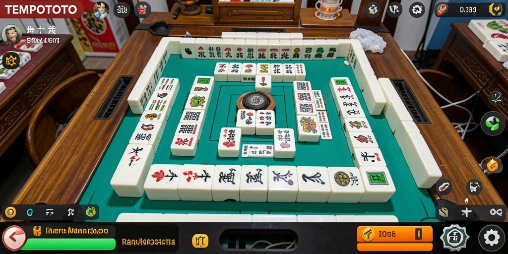 Screeshot TEMPOTOTO menampilkan gameplay Mahjong yang menarik dan seru.