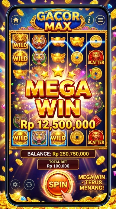 Tampilan antarmuka pengguna gacormax yang sederhana dan intuitif.